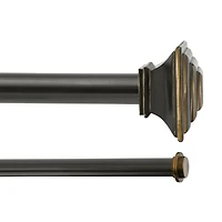Kenney Mission 1-Inch Premium Double Curtain Rod for Layered Window Treatments