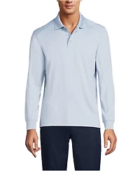 Lands' End School Uniform Men's Long Sleeve Rapid Dry Polo Shirt