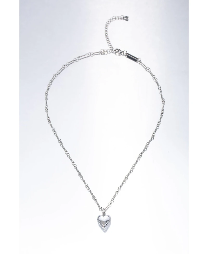 Frost Heart Necklace and Earrings Set