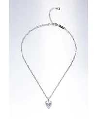 Frost Heart Necklace and Earrings Set