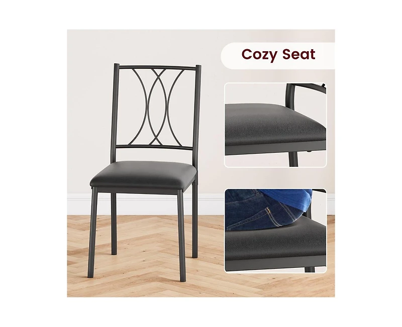 gaomon Dining Table Set for 2 with Cushion Chairs, 3 Piece Kitchen Table and Upholstered Chairs Rectangular, Wood Dinning Room Table Furniture Set for