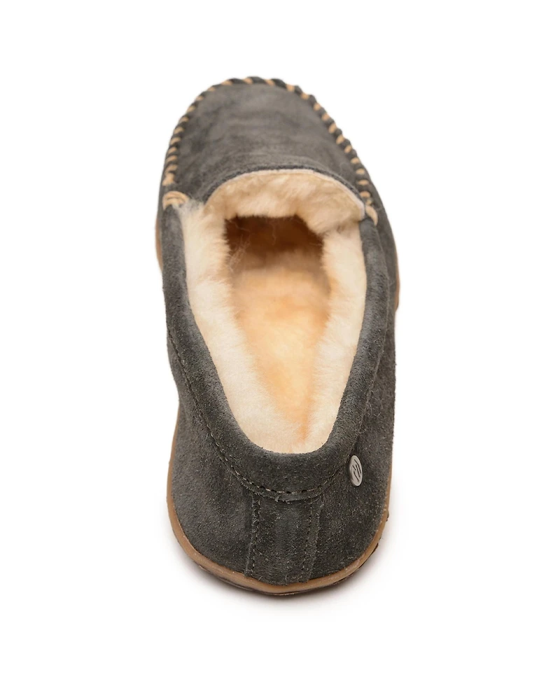 Minnetonka Men's Suede Sheepskin Tobie Slippers