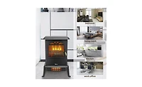 Slickblue Infrared Electric Fireplace Heater - Electric Fireplace Stove for Home Heating
