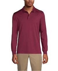 Lands' End School Uniform Men's Long Sleeve Rapid Dry Polo Shirt