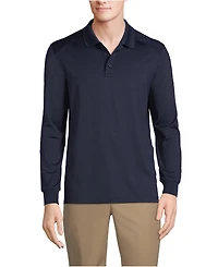 Lands' End School Uniform Men's Long Sleeve Rapid Dry Polo Shirt