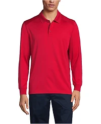 Lands' End School Uniform Men's Long Sleeve Rapid Dry Polo Shirt