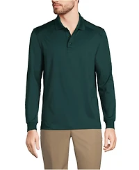 Lands' End School Uniform Men's Long Sleeve Rapid Dry Polo Shirt