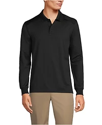 Lands' End School Uniform Men's Long Sleeve Rapid Dry Polo Shirt
