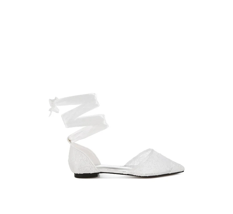 Rag & Co Shrami Pearl Rhinestone Strap Flat Sandals