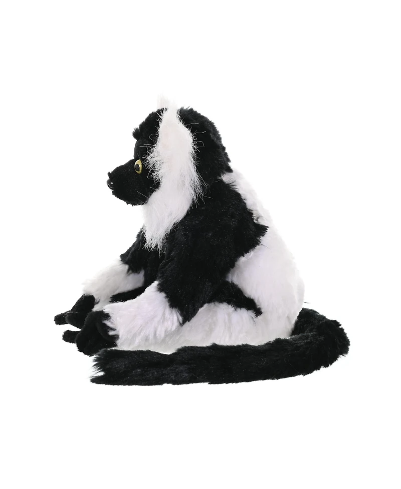 Wild Republic Cuddlekins Mini Black & White Ruffed Lemur Stuffed Animal, 8 Inches