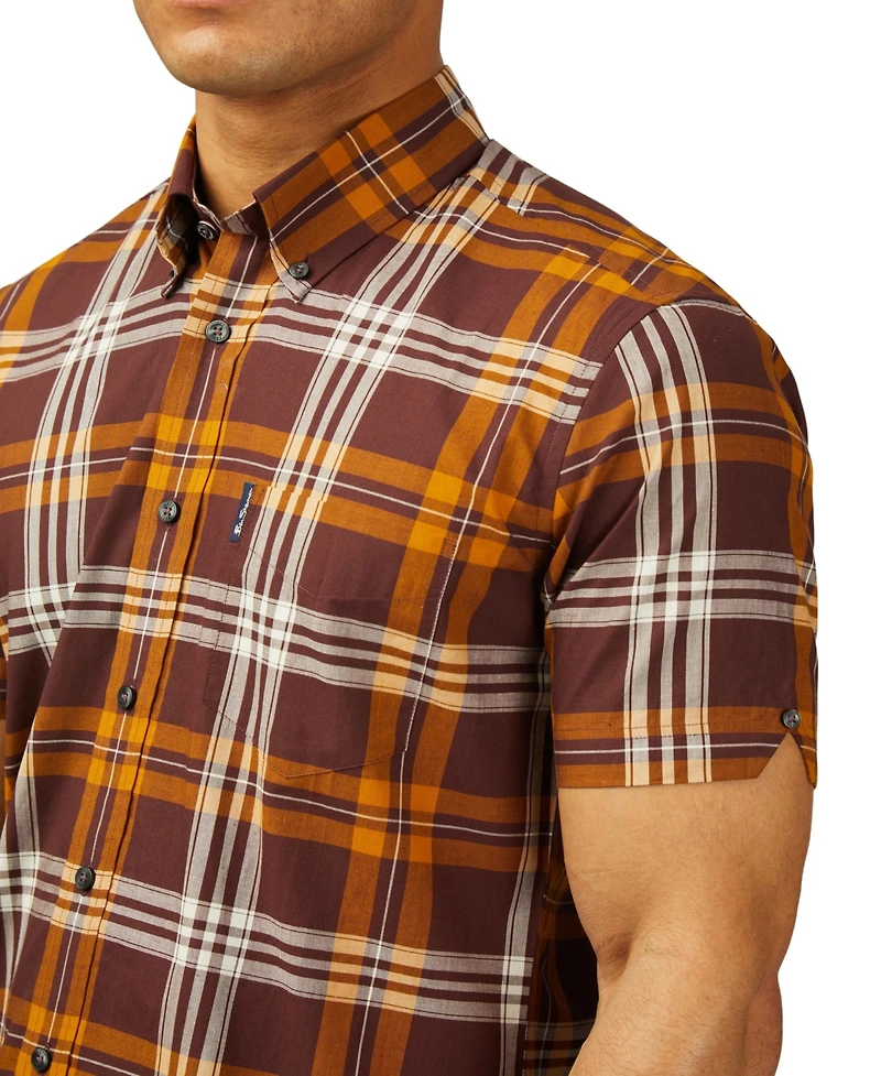 Ben Sherman Men's Block Check Short Sleeve Shirt