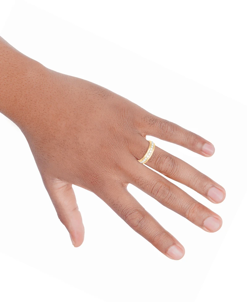 Men's Diamond Comfort Fit Band Ring (1 ct. t.w.) in 10k White Gold (also in 10k Yellow Gold)