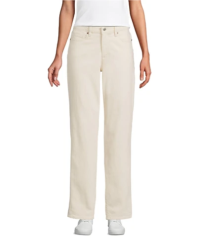 Lands' End Women's Denim Mid Rise Boyfriend Jeans