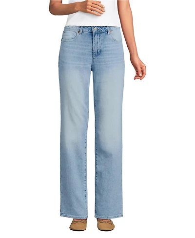 Lands' End Women's Denim Mid Rise Boyfriend Jeans