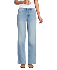 Lands' End Women's Denim Mid Rise Boyfriend Jeans