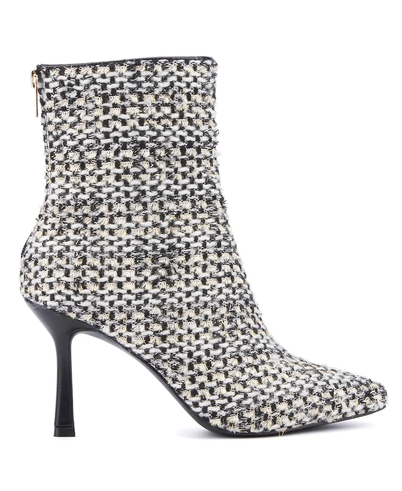 New York & Company Women's Ricki Fabric Pointy Ankle Boots