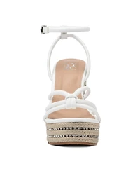 Electra Women's Rhinestone Embedded Wedge Sandals