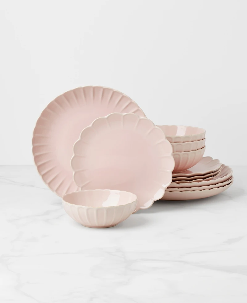 Lenox French Perle Scallop 12 Pc. Dinnerware Set, Service for 4