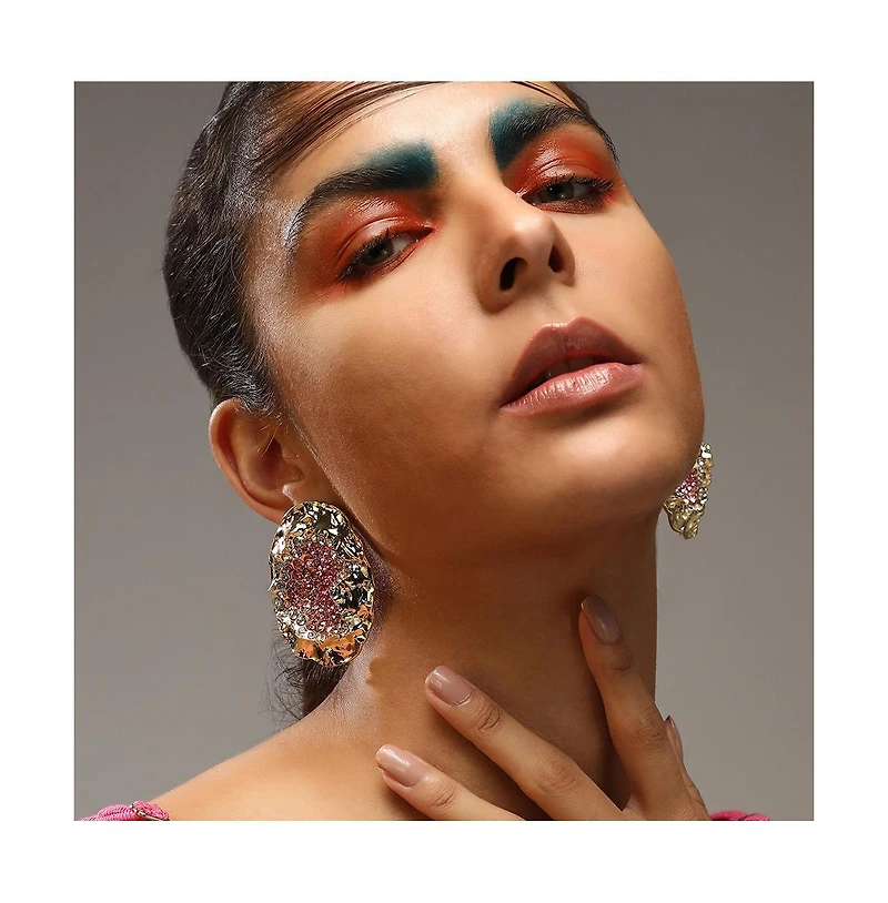 Sohi Women's The Lilypad Drop Earrings