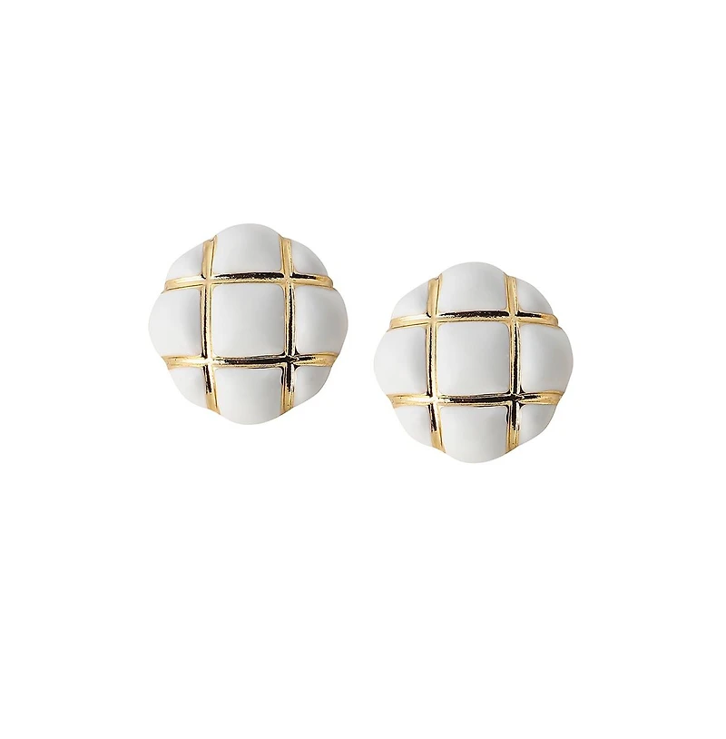 Sohi Women's The Tic-Tac-Toe Stud Earrings