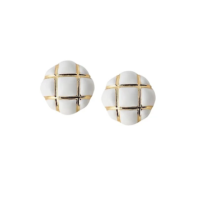 Sohi Women's The Tic-Tac-Toe Stud Earrings