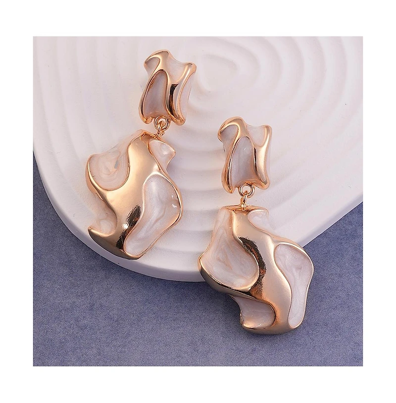Sohi Women's The Eroded Drop Earrings