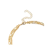 Sohi Women's The Dented Charm Multi-Layer Necklace
