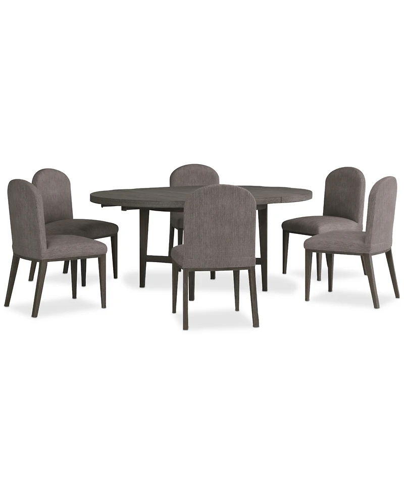 Griffith 7 Pc. Round Dining Set (Table & 6 Side Chairs), Created for Macy's