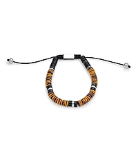 Bling Jewelry Boho Natural Stones Chakra Stacking Bolo Bracelet Gold Plated Stainless Steel Spacers Rondel Tube Beads Adjustable