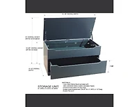 Kings Brand Furniture Chelsea Storage Bench Box Chest with Drawer for Living Room, Bedroom
