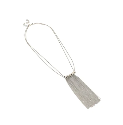 Sohi Women's The Hanging Chain Bar Lariat Necklace