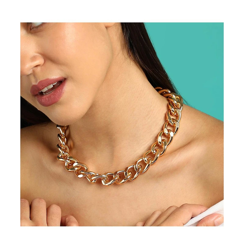 Sohi Women's The Medium Chunky Link Chain Necklace