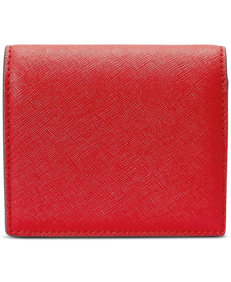 Lauren Ralph Lauren Crosshatch Leather Compact Wallet