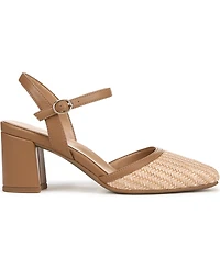 Naturalizer Wave Square Toe Ankle Strap Pumps