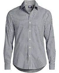 Lands' End Men's Traditional Fit Long Sleeve Travel Kit Shirt