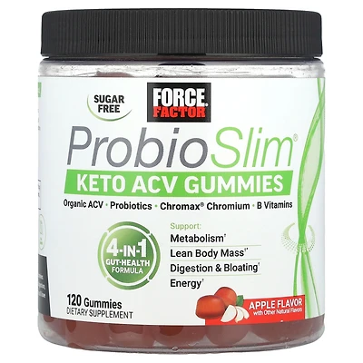 Force Factor ProbioSlim Keto Acv Gummies Apple