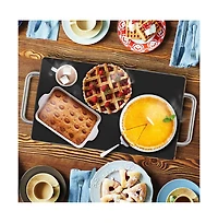 NutriChef Electric Warming Tray with Non-Stick, Heat-Resistant Glass Plate, 14.5" x 8.6" Heating Surface - PKWTR15