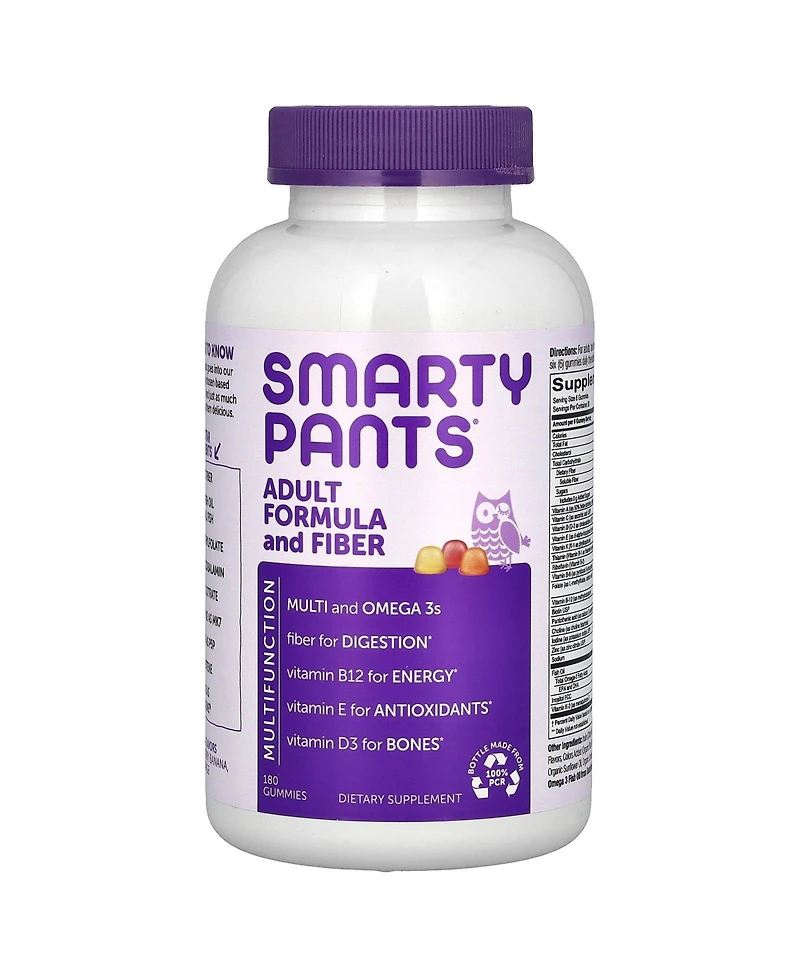 SmartyPants Adult Formula and Fiber Lemon Strawberry Banana and Orange