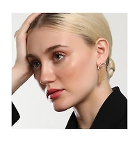 Sohi Women's The Hanging Chain Bar Drop Earrings