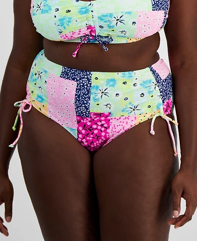 Salt + Cove Plus Patchwork Bikini Bottoms, Created for Macy's