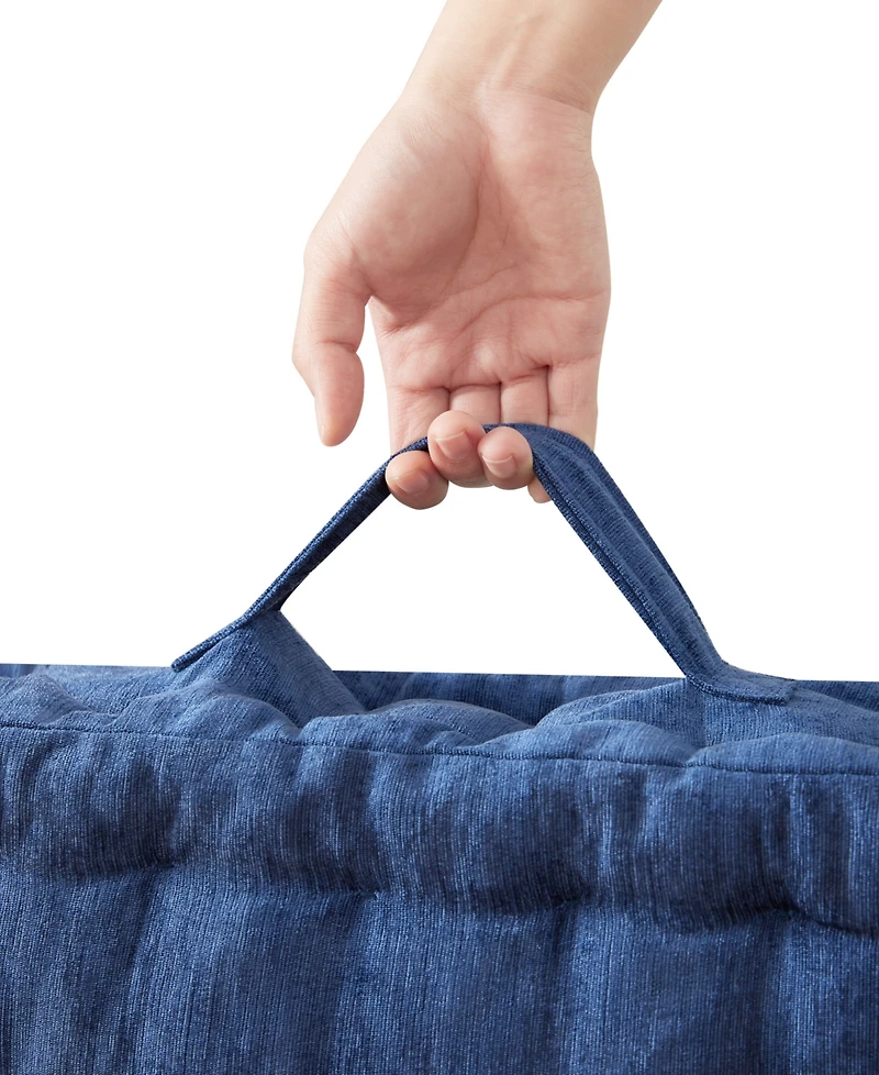 Intelligent Design Azza Chenille Square Floor Pillow Cushion, 24" x 24"