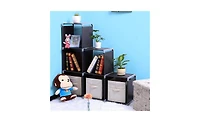 Slickblue Multifunctional 3-Tier Storage Shelf with 6 Compartments, Easy Assembly for Home or Office Organization