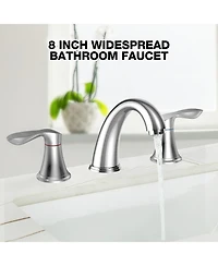 gaomon 8 Inch Bathroom Faucets for Sink 3 Hole,Bathroom Faucet, Faucet for Bathroom Sink