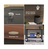 Slickblue Outdoor Party Cooler Cart – Mobile Beverage Station for Backyard Gatherings