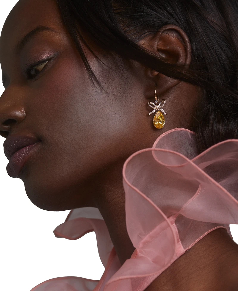 Eliot Danori Cubic Zirconia Bow Drop Earrings