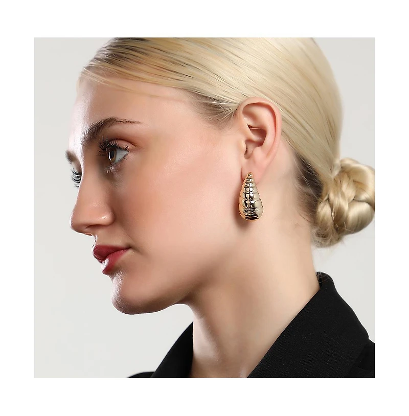 Sohi Women's The Medium Shell Stud Earrings