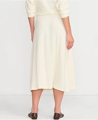 Lands' End Women's Cozy Rib Midi Wrap Skirt