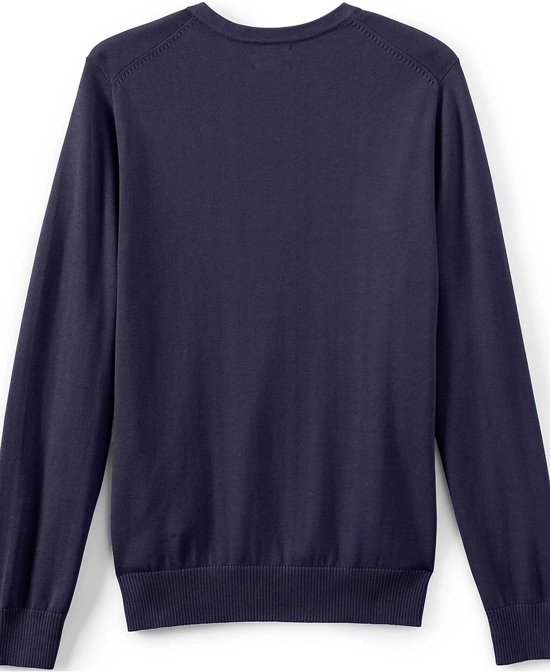 Lands' End Men's Unisex Cotton Modal Vneck Pullover Sweater