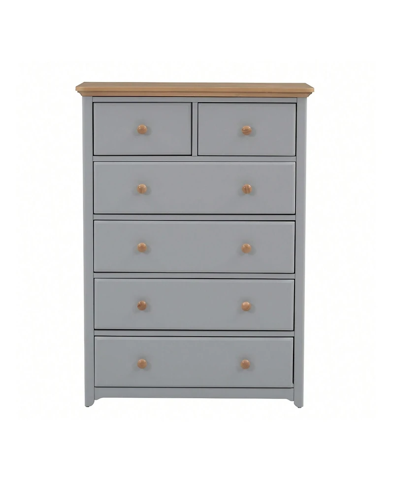 gaomon Wooden Chest With 6 Drawers Wood Rustic Tall Chset Storage Cabinet Dressers Organizer For Bedroom Hallway Living Room