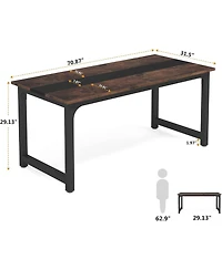 Tribesigns Large Executive Desk with Thicken Frame,70.8”Office Computer Desk，Modern Simple Workstation Business Furniture